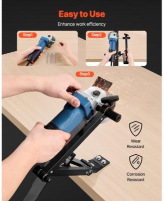 Lawn Mower Blade Sharpener, Adjustable 15degree(s)-45degree(s), with 4 Adapter Pins