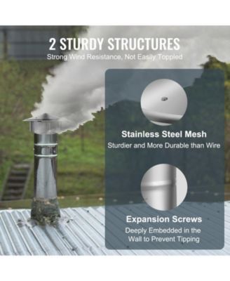 Chimney Cap, 6 Inch, 304 Stainless Steel Round Roof Rain Cap for Insulation