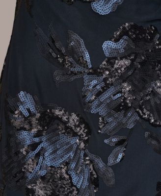 Women's Floral-Sequined Gown