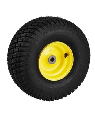 Lawn Mower Tires with Rim, 15x6-6", Tubeless, 2-Pack for Riding Mowers and Tractors