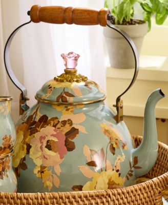 Wild Rose Slate 3-Quart Tea Kettle