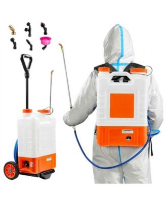 Battery Powered Backpack Sprayer, 4 Gallon Tank, 8 Nozzles, Adjustable Pressure