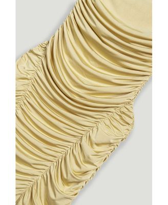 Women's Ruched Halter Midi Dress