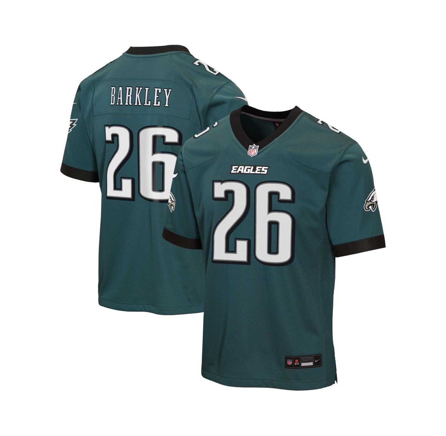 Big Boys and Girls Saquon Barkley Midnight Green Philadelphia Eagles Team Game Jersey
