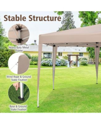 13 x 11.5 ft Hexagon Pop Up Canopy with Height Adjustable Legs