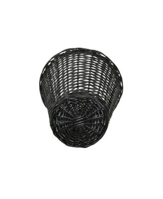 Wicker Waste Basket, Willow Weave Painted Includes Plastic Liner