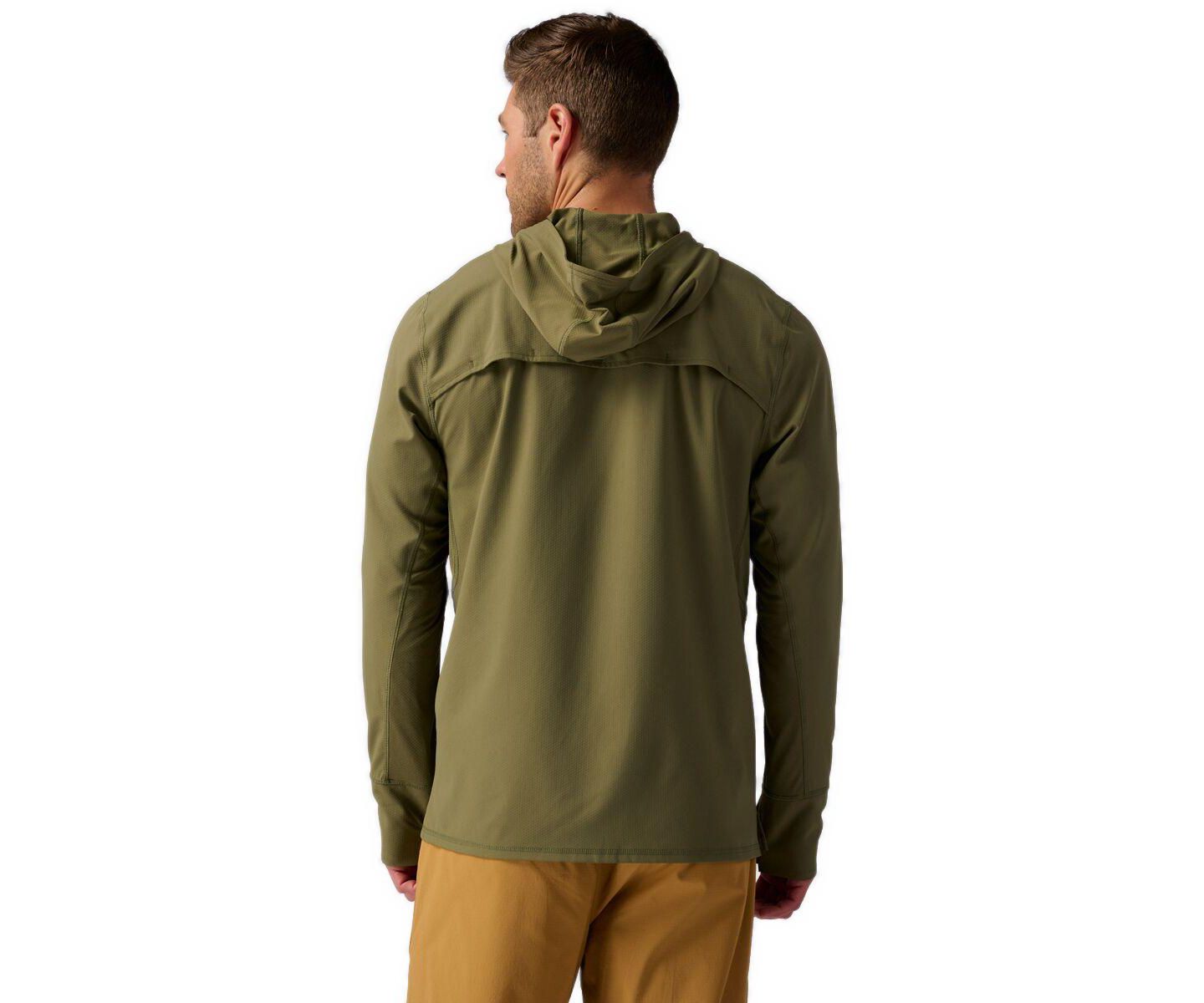 Мужское худи Backcountry Hybrid Tahoe Sun Performance Shirts Long Sleeve, цвет: Kalamata — фото 2