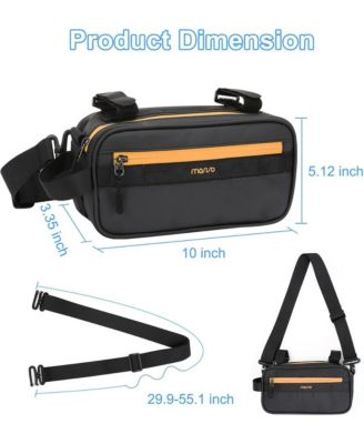 Waterproof Bike Handlebar Bag with Shoulder Strap, Bicycle Front Storage Pouch for Commuting Cycling Travel