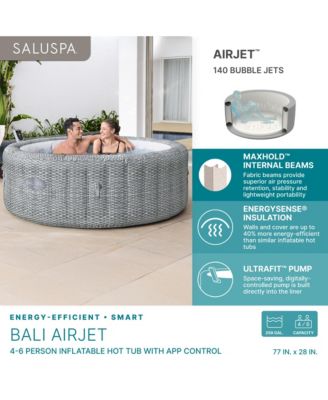 SaluSpa Bali Smart AirJet Inflatable Hot Tub w/ Energy Sense Cover.