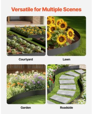 Steel Landscape Edging, 3 Pack, 40 x 8 in, Rust-Resistant Metal