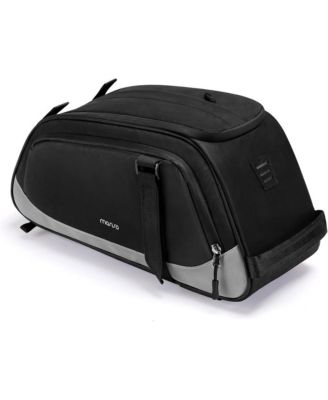 Waterproof Bike Rack Bag with Rain Cover, Convertible Bicycle Trunk Storage with Shoulder Strap for Commuting Travel Cycling