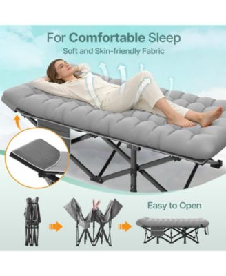 Folding Camping Sleeping Mattress Portable Heavy Duty Pillow Oxford Carry Bag Adults Travel Nap