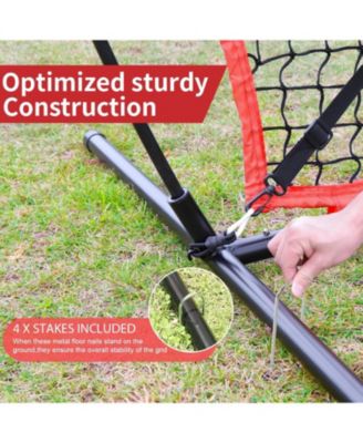 Baseball Softball Practice Net,Pitching Net,Batting Net,with Bonus Strike Zone,Target and Bow Frame,for Hitting,Pitching,Catching