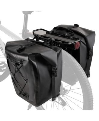 Waterproof Bike Panniers 2 Pack 25L Rear Rack Saddle Bags TPU Bicycle Storage Trunk Bag for Commuting Touring Road Mountain Cycling