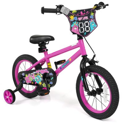 Kids Bicycle with Training Wheels, Fun Street Art Design