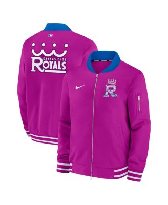 Men's Purple Kansas City Royals 2026 City Connect Authentic Collection Relaxed Full-Zip Bomber Jacket