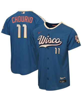 Big Boys and Girls Jackson Chourio Blue Milwaukee Brewers 2026 City Connect Stadium Jersey