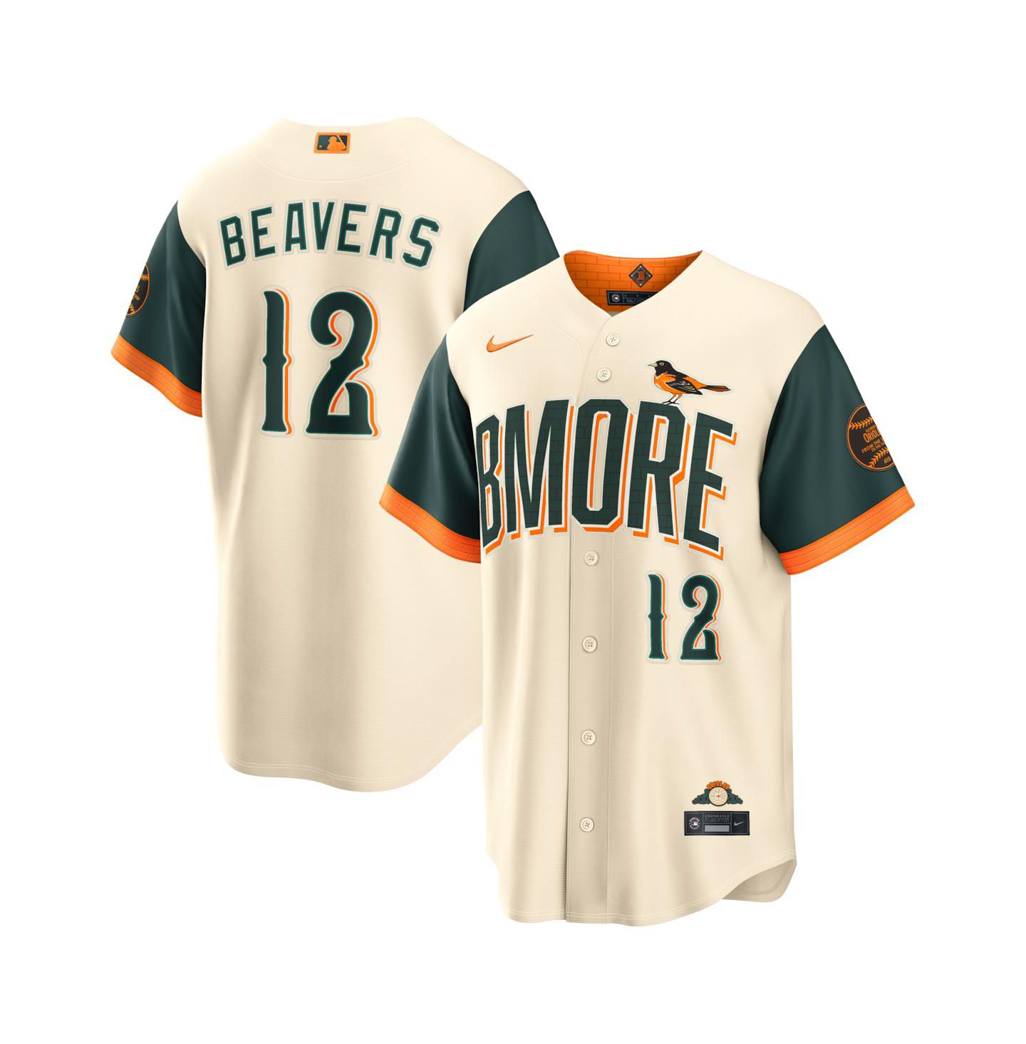 Мужской топ Nike Dylan Beavers Natural Baltimore Orioles 2026 City Connect Stadium Jersey — фото 1