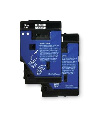 TC10 TC 0.47 in. x 25.2 ft. Tape Cartridges for P-Touch Labelers (2/Pack