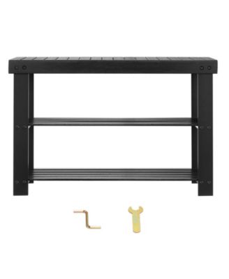3-Tier Bamboo Shoe Rack Bench,286 lbs Capacity