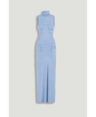 Women's Sleeveless Ruched Maxi Dress