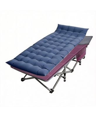 Camping Bed Portable Folding Oxford Heavy-duty With Mat Bag Camping Outdoor Recreation Gear