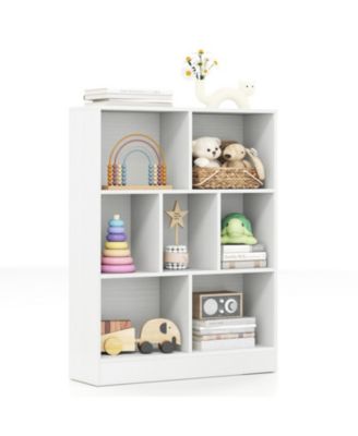 7-Section Freestanding Kids Bookshelf for Classroom, Daycare and Nursery