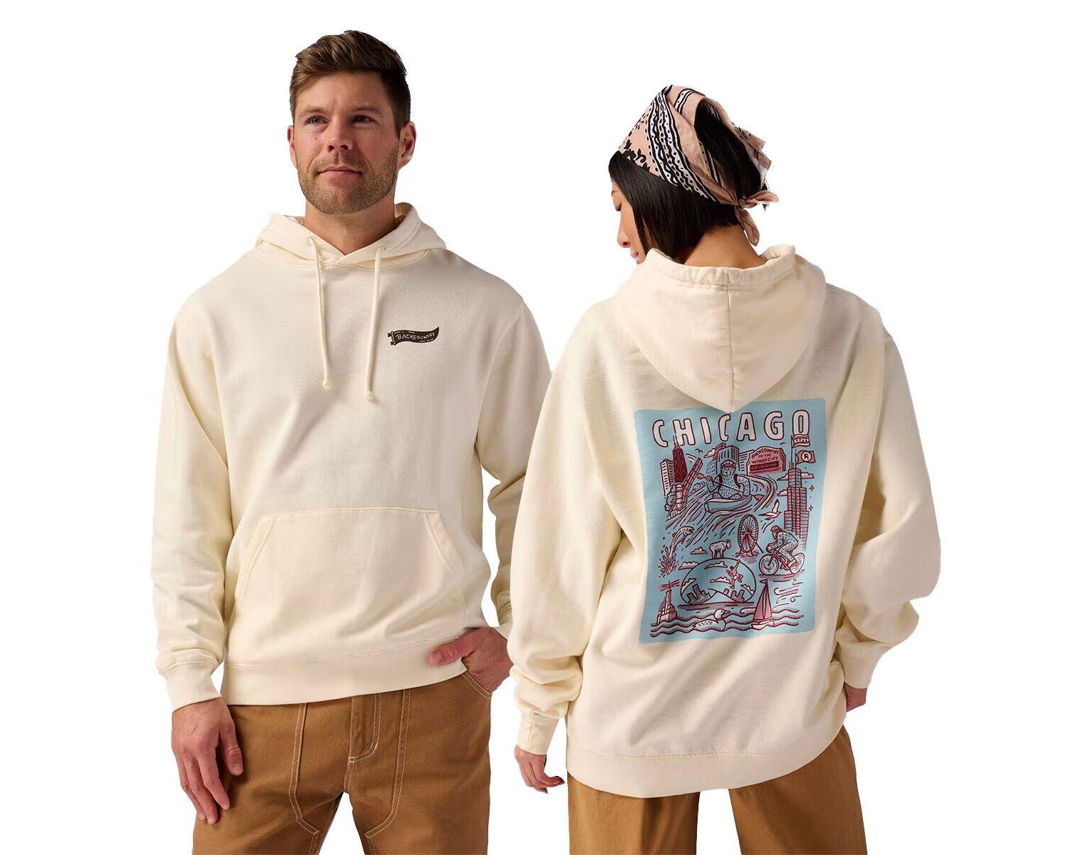 Men's Chicago Poster Hoodie Pullover Hoodies