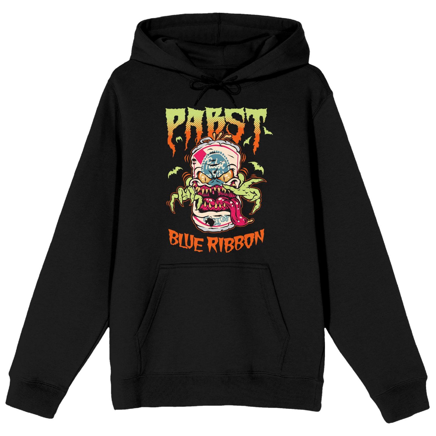 Men's Halloween theme can beer monster illustration on Adult Hoodie