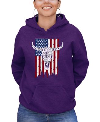 Women's Patriot Flag Word Art Hooded Sweatshirt
