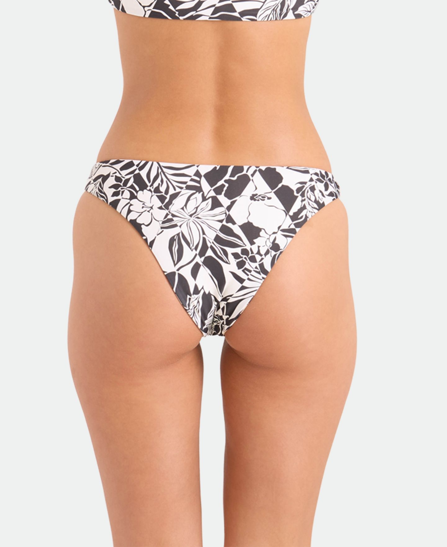 Низ бикини Tropical, средняя посадка, двусторонняя модель — Volcom, цвет: Чёрный экрю — фото 2