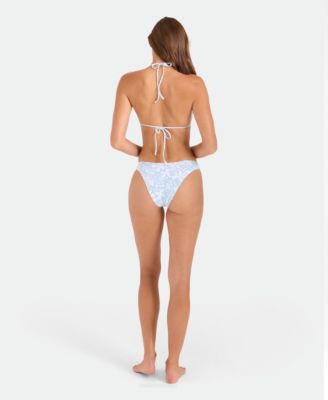 Women's Floral Print V-Neck Bikini Top