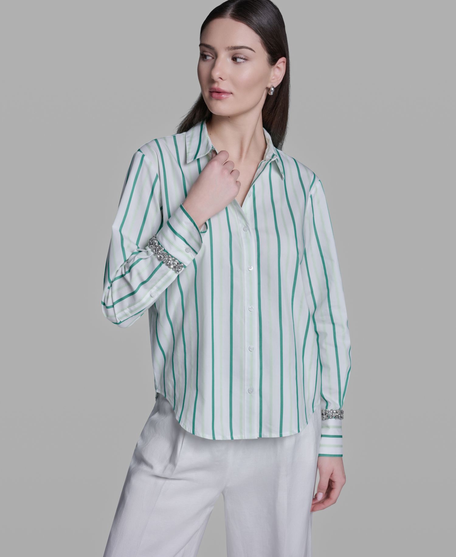 Women's Long-Sleeve Collared Neck Shirt