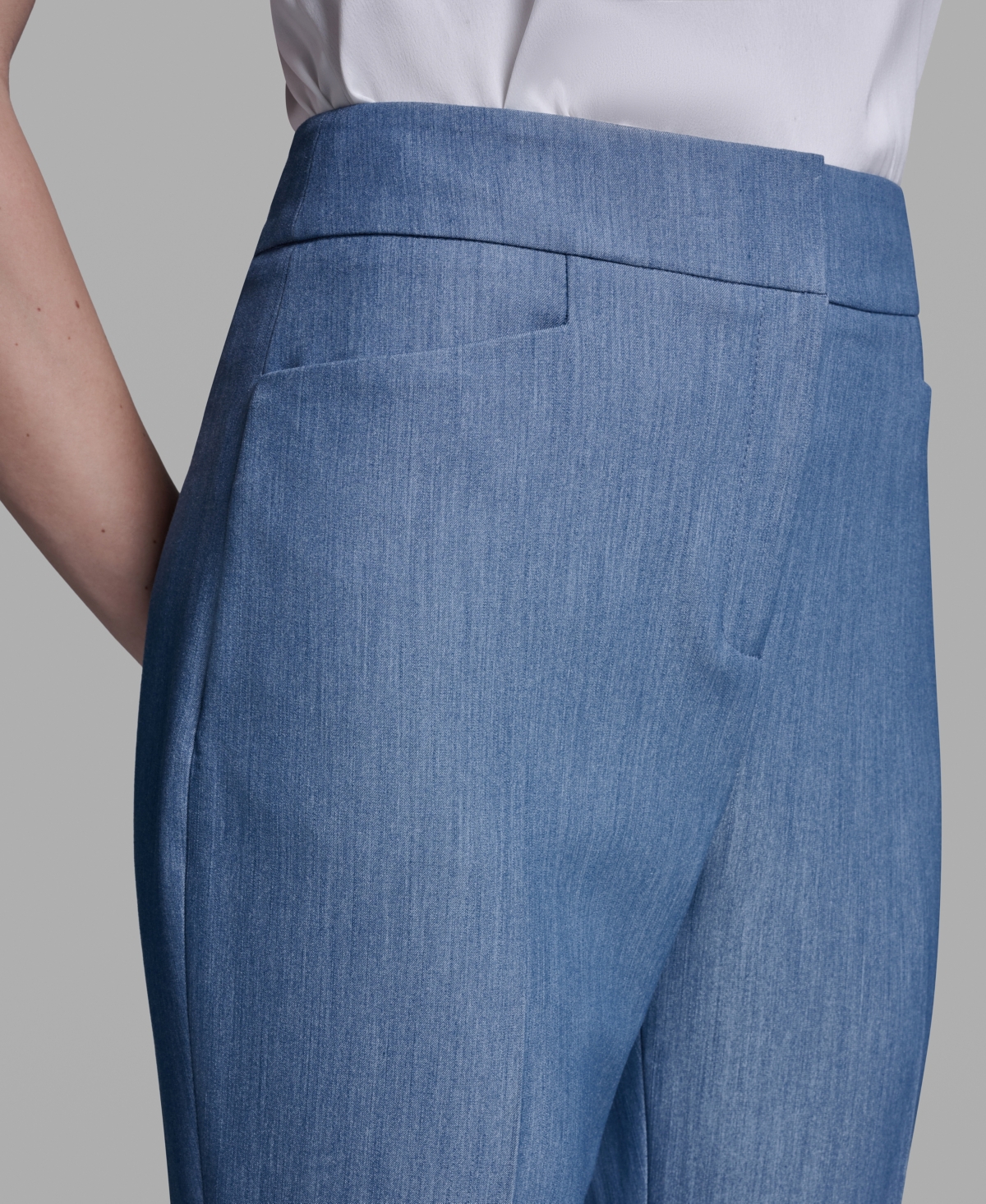 Bcbg Women's High-Rise Wide-Leg Denim Pants