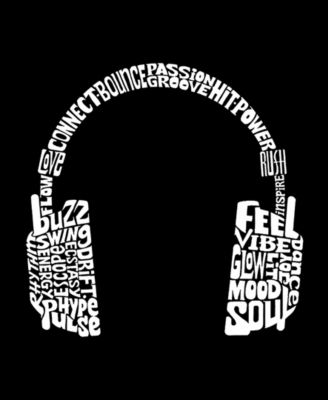 Women's Mood Headphones Word Art Crewneck Sweatshirt
