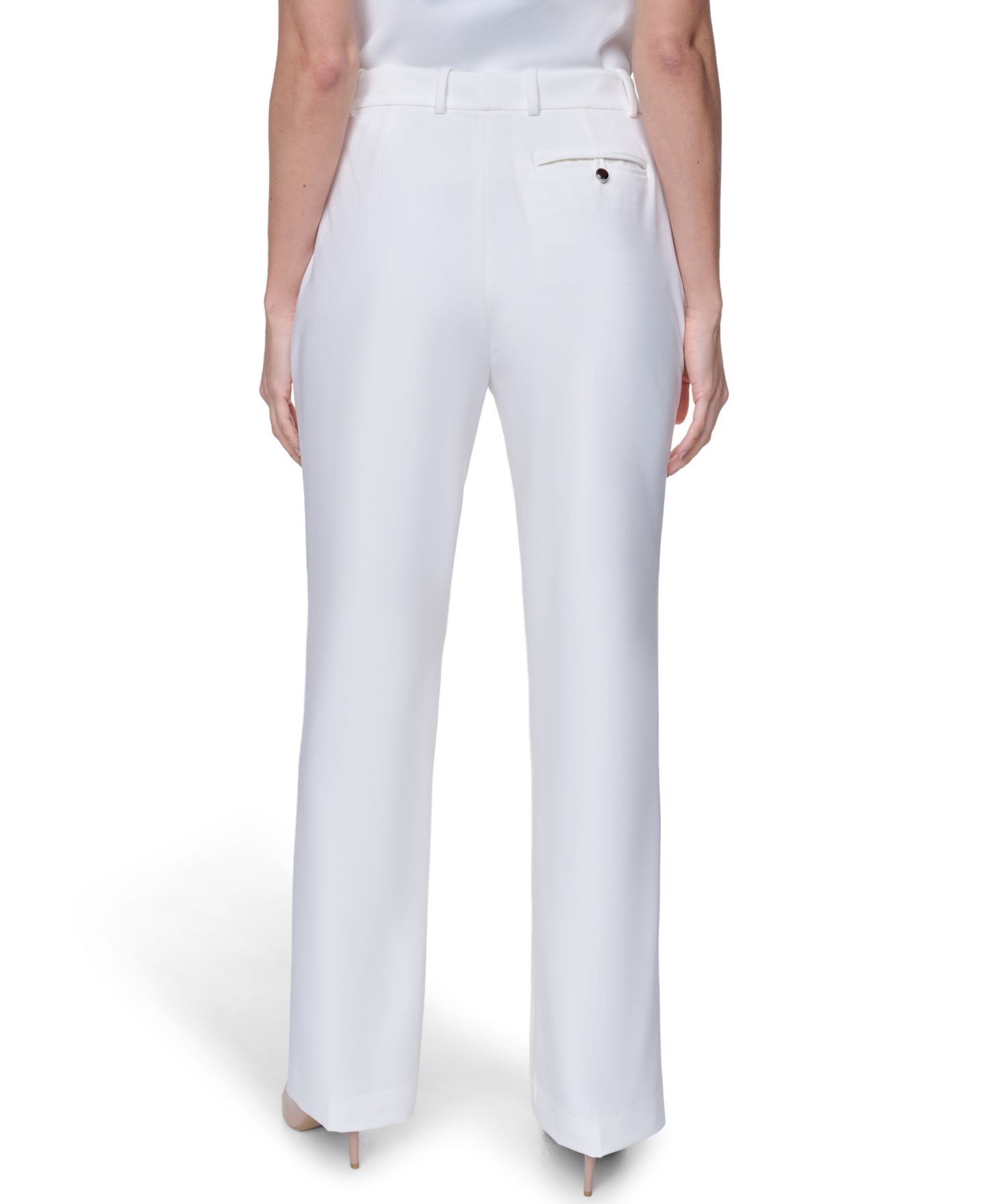 Женские брюки Calvin Klein Modern Fit Mid-Rise, цвет: Кремовый — фото 2
