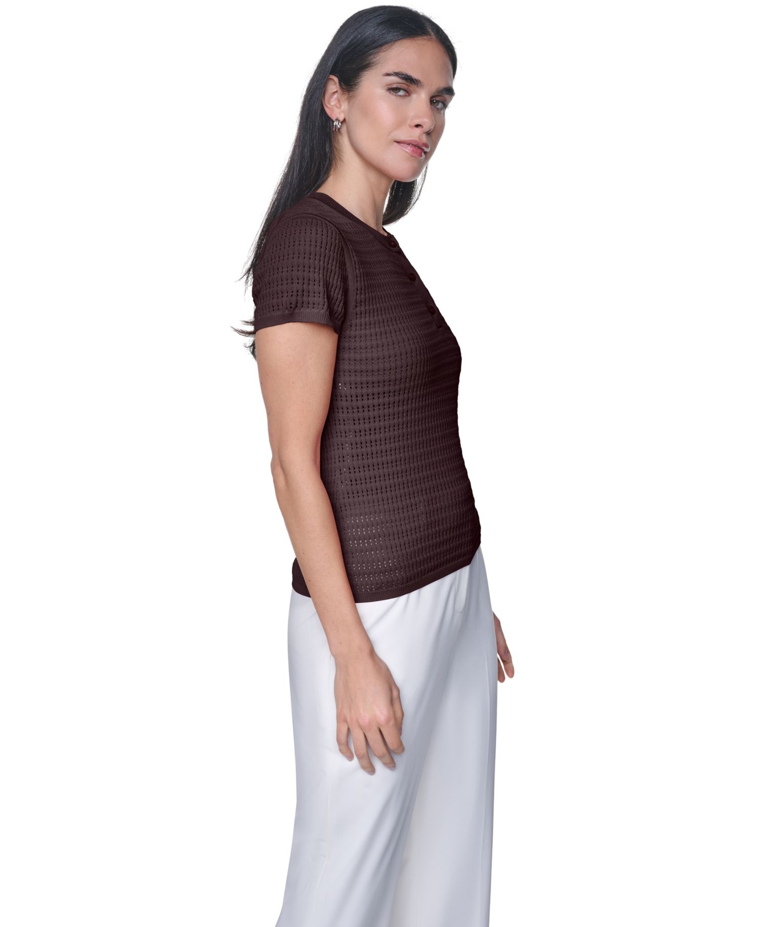 Women's Crewneck Short-Sleeve Sweater