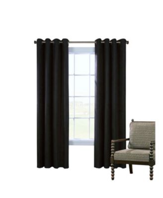 Commonwealth Navar Blackout Faux Suede Grommet Top Panel - 54x95"