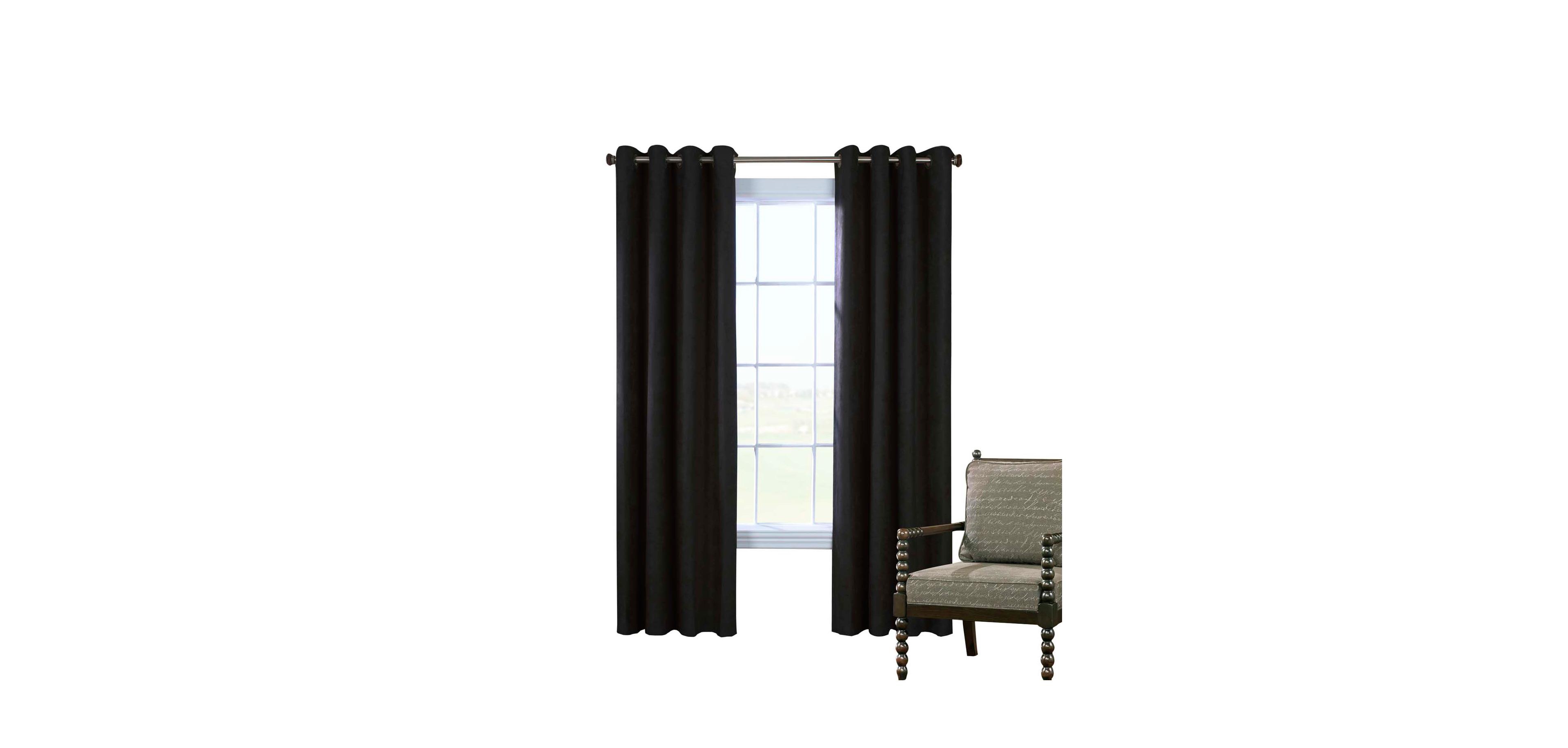 Thermaplus Commonwealth Navar Blackout Faux Suede Grommet Top Panel - 54x95"