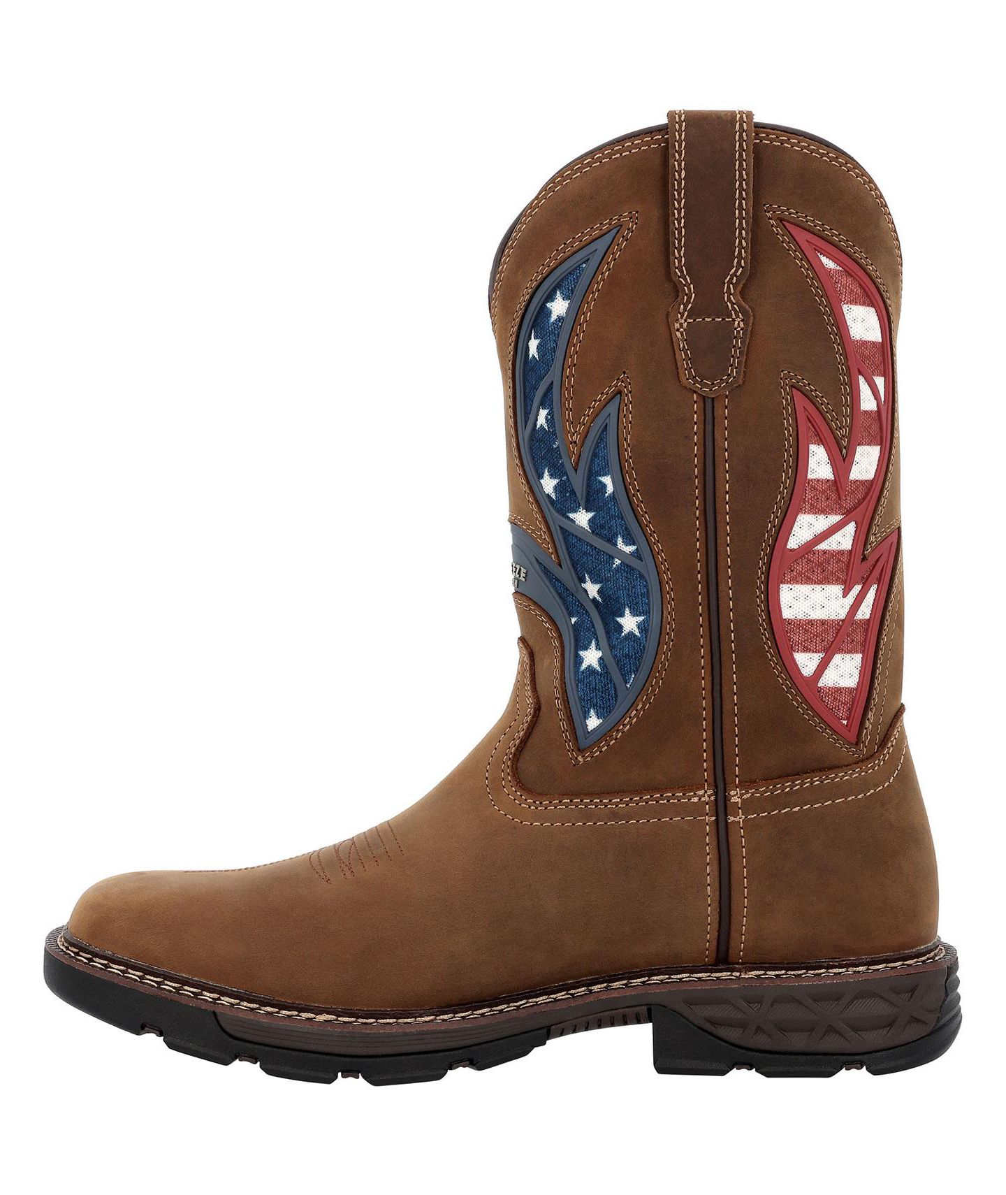 Мужские ботинки GEORGIA BOOT Carbo-Tec FLX 11" Patriotic Pull-On Work Boot, цвет: Коричневый — фото 6