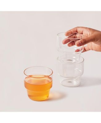 Stackable Glass Tumbler - set of 4
