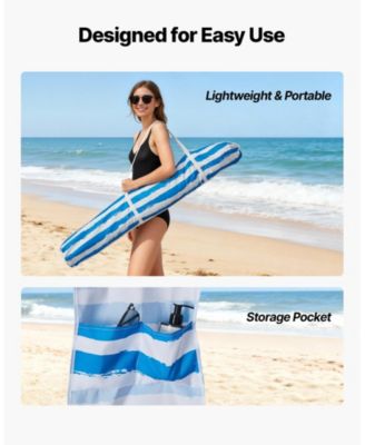 6 x 6 Ft Beach Cabana with Side Wall and UPF 50+ Protection