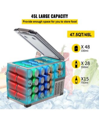 48 Quart (45L) 12 Volt Portable Refrigerator Freezer, Fast Cooling, App Control, -4 68 , 12/24V DC and 110-240V AC