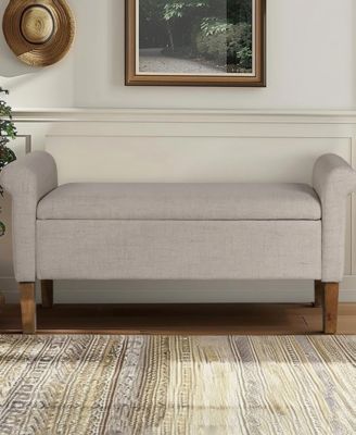 Aubrey 46" Upholstered Storage Bench