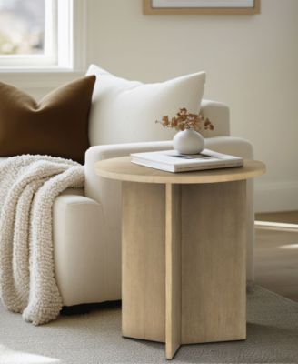 Sadie 22" Wood Round Accent Table