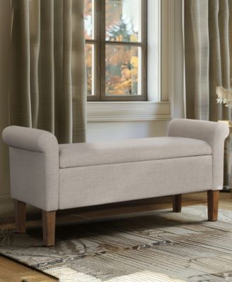 Aubrey 46" Upholstered Storage Bench