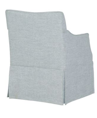 London 25" Upholstered Skirted Dining Arm Chair