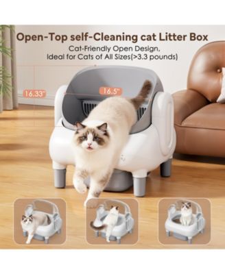 Self Cleaning Litter Box,Automatic Cat Litter Box Self Cleaning for Multiple Cats, with Safety Protection,App Control