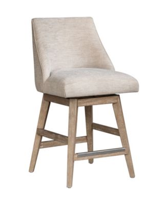 Winfield 38" Upholstered Fabric Swivel Counter Stool