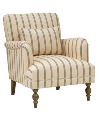 Amanda 30" Upholstered Striped Accent Chair
